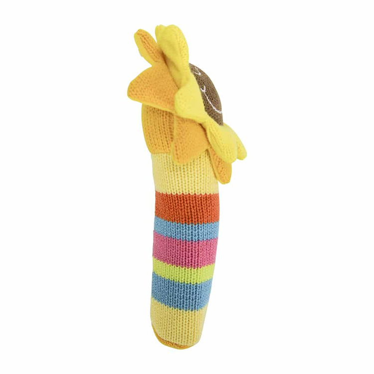 Hand Rattle – Knit – Sunflower