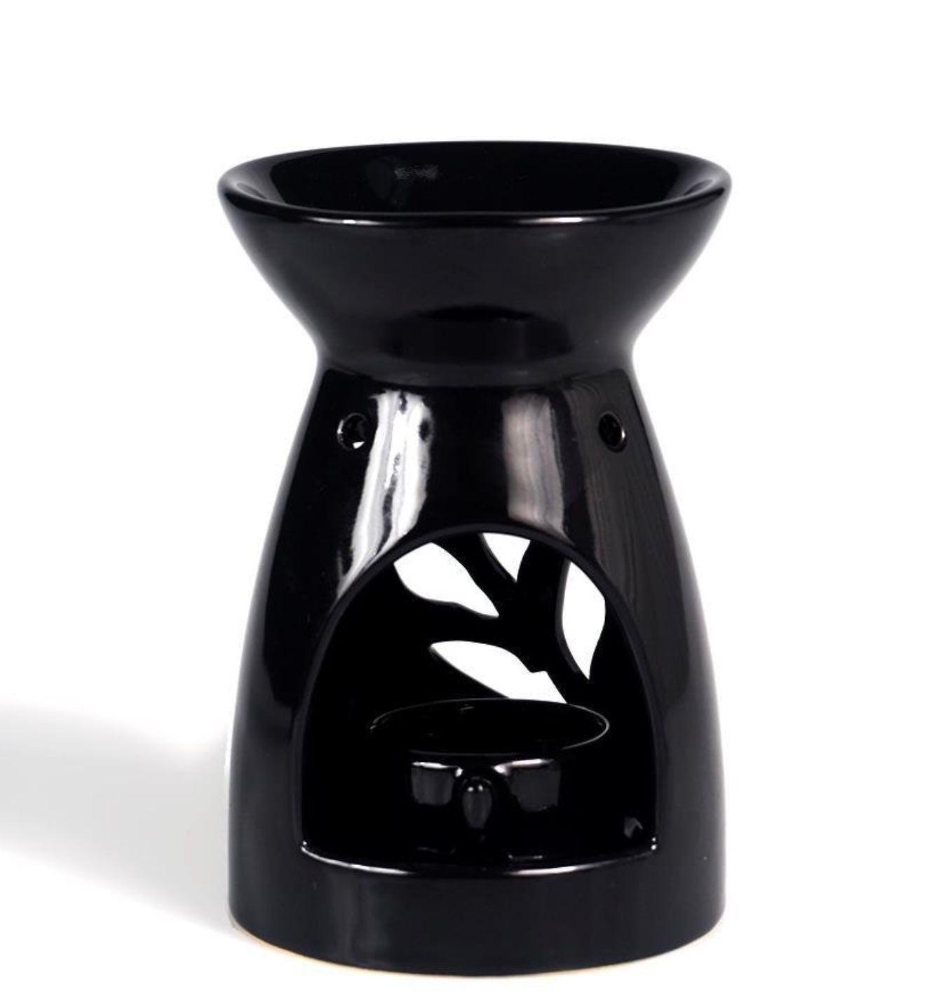 Black Ceramic Oil Burner - Medium