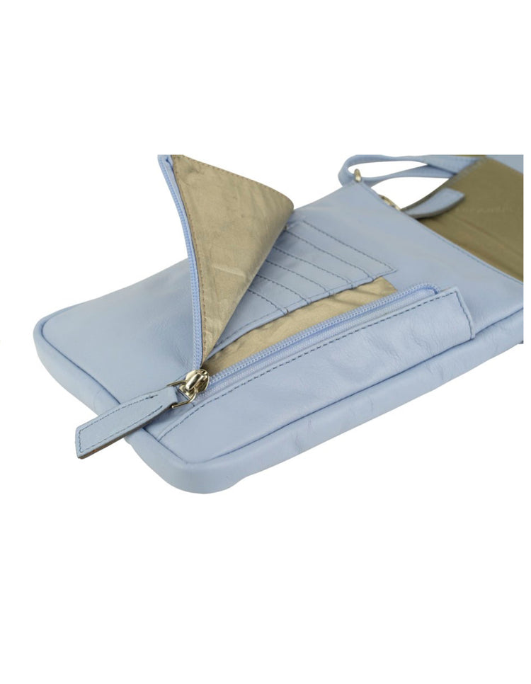 Flap Over Phone Bag - Lavender Blue