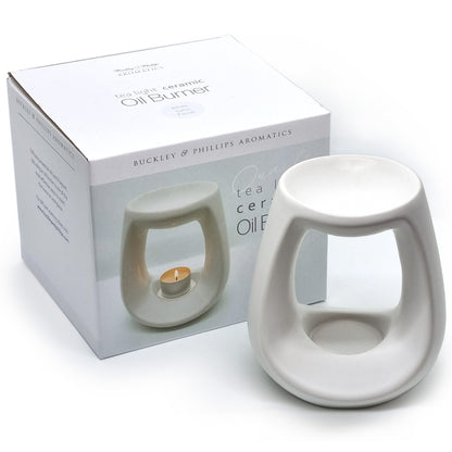 White Ceramic Tealight Oil Burner