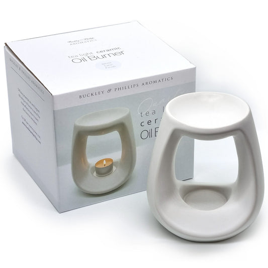 White Ceramic Tealight Oil Burner