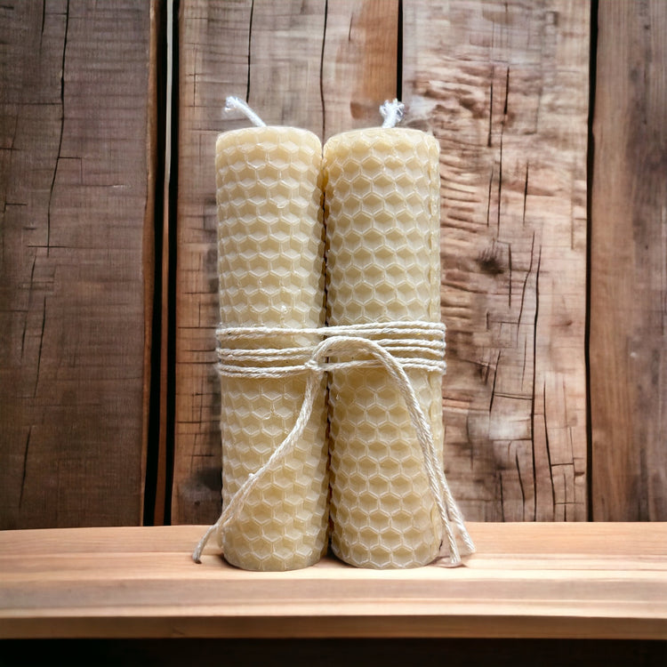 Rolled Beeswax Candle - Twin Pack
