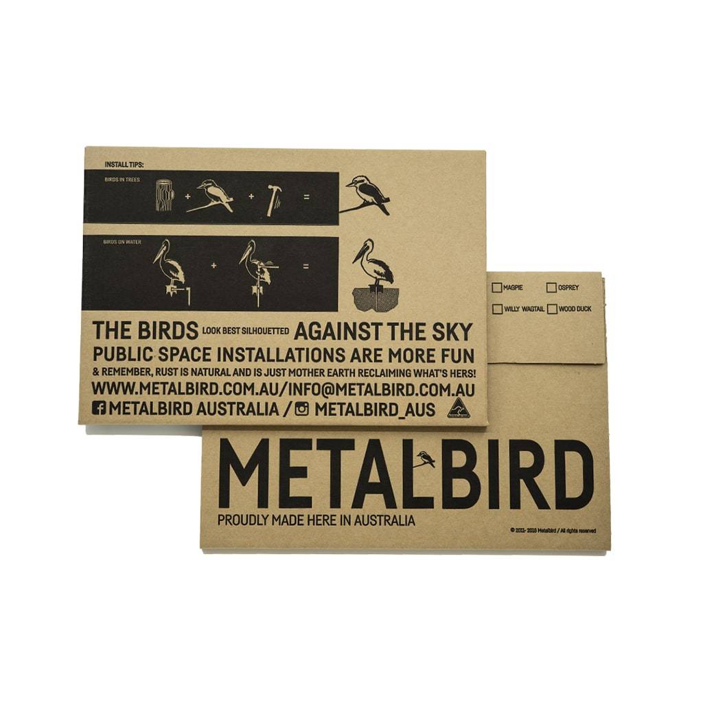 Metal Bird - Robin and Chick