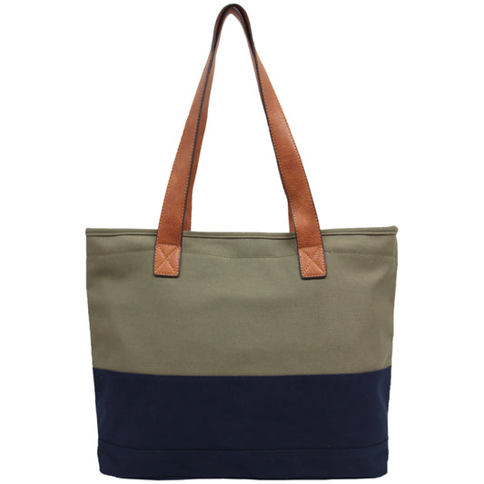 Candy Washed Canvas Tote - Khaki