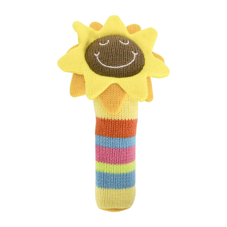 Hand Rattle – Knit – Sunflower