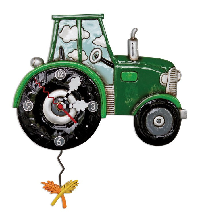 Harvest Time/Green Tractor Clock