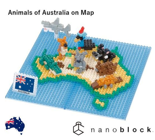 Nanoblock - Animals of Australia on Map