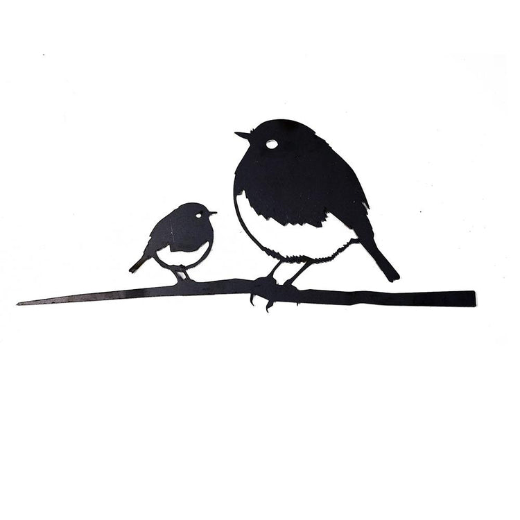Metal Bird - Robin and Chick