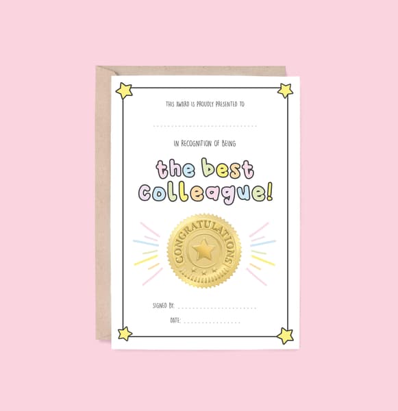 SPECIAL AWARD | 'Best Colleague' Greeting Card