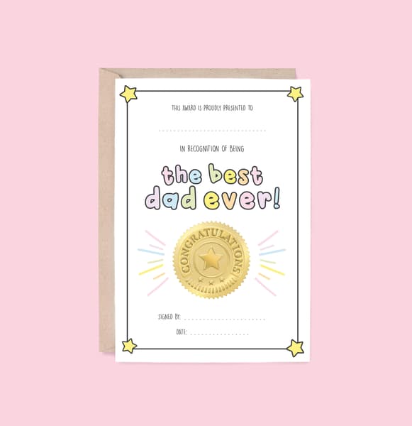 SPECIAL AWARD | 'Best Dad' Greeting Card