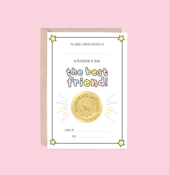 SPECIAL AWARD | 'Best Friend' Greeting Card