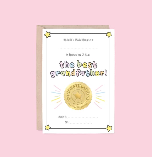 SPECIAL AWARD | 'Best Grandfather' Greeting Card