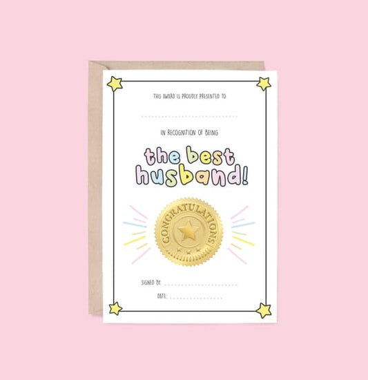 SPECIAL AWARD | 'Best Husband' Greeting Card
