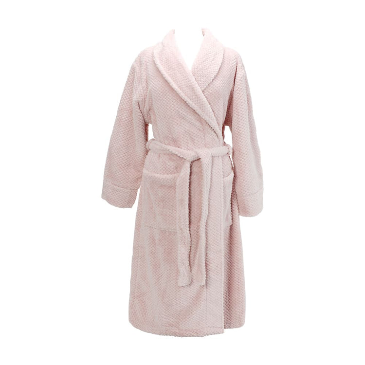 Waffle Bath Robe – Cosy Luxe – Womens - Pink